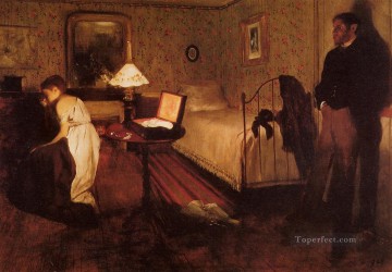  dancer Oil Painting - Interior aka The Rape Impressionism ballet dancer Edgar Degas
